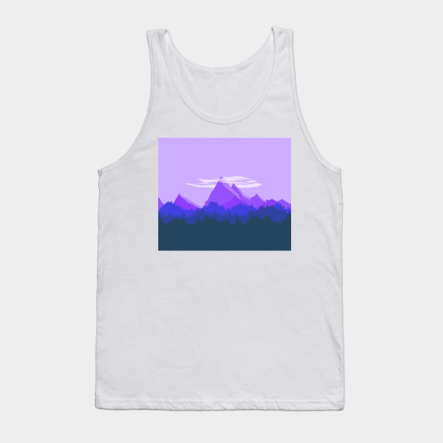 Purple Mountain Tank Top by JigglePeek